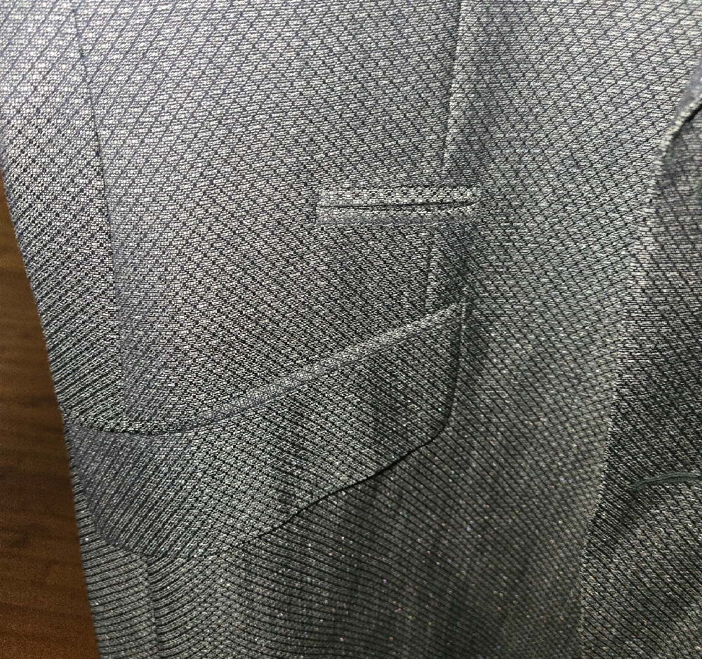Robert Graham Charcoal Textured Blazer with Gold Floral Lining - Picture 10 of 10